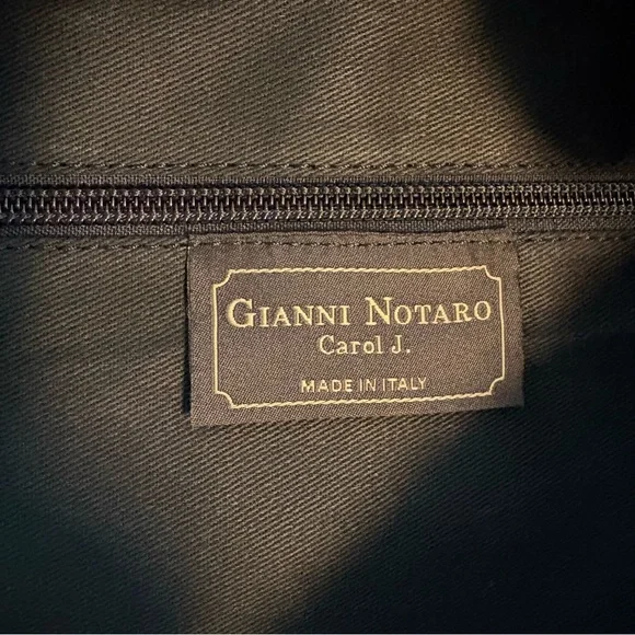 Gianni Notaro Black Pebbled Leather Crescent Bag‎ Handle Crossbody Bag - Picture 7 of 13